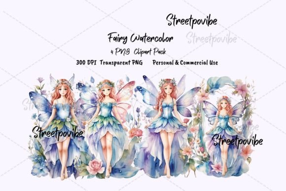 Download Fairy Tales Watercolor Clipart PNG Pack - Fairy tales Collection