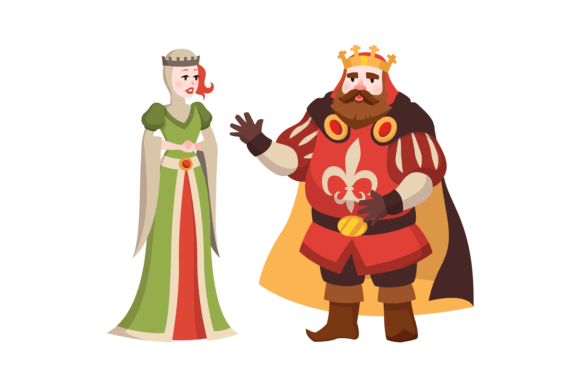 Download Cartoon King and Queen. Fairy Tales Char - Fairy tales Collection