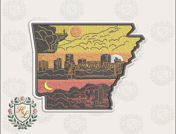 Download Layers of Arkansas Embroidery Files - Premium Resources