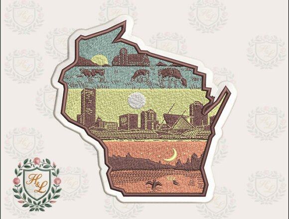 Download Layers of Wisconsin Embroidery Files - Premium Resources