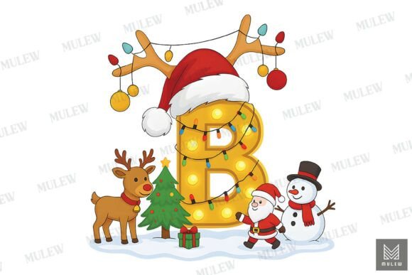Download Christmas Letter B Sublimation PNG - Premium Bundle