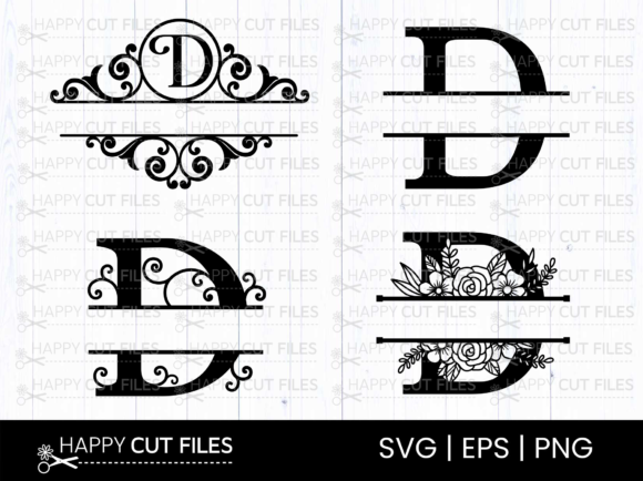 Download D Alphabet Letter Split Monogram Svg Png - Premium Resources