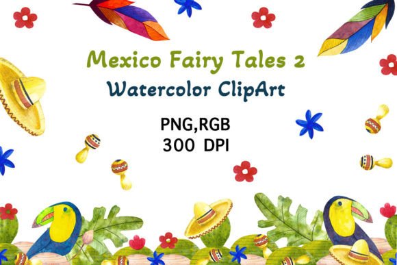 Download Watercolor ClopArt Mexico Fairy Tales 2 - Fairy tales Collection